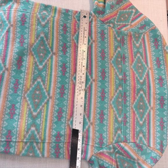 Chubbies Aztec Tribal Print The Flame Commander Unisex 1/4 Zip Fleece Pullover L - Picture 10 of 13